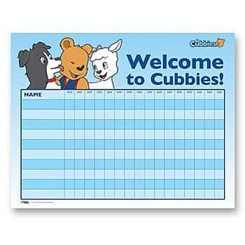 Awana Cubbies Wall Attendance Chart