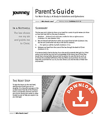 Journey: A Study in Galatians and Ephesians Parent’s Guide – Free Download