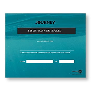 Journey: Advocates Essentials Certificate (5 Pack)