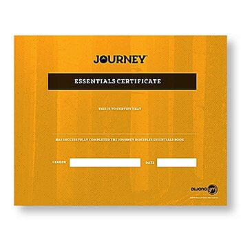 Journey: Disciples Essentials Certificate (5 Pack)