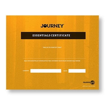 Journey: Disciples Essentials Certificate (5 Pack) Journey: Disciples Essentials Certificate (5 Pack)