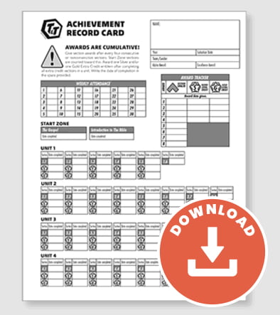 T&T Achievement Record Card (Download)