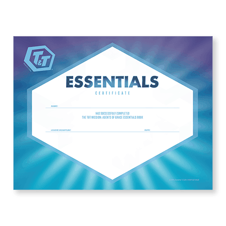 T&T Agents of Grace Essentials Certificate (10 Pack)