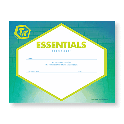 T&T Mission: Grace in Action Essentials Certificate (10 Pack)