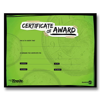 Trek Certificate of Award (5 Pack)