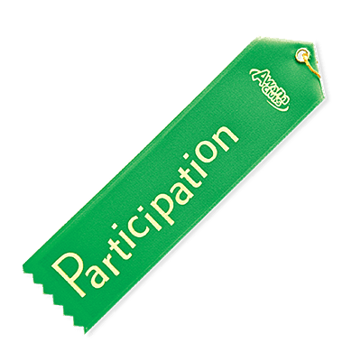 Green Participation Ribbon (5 pack)